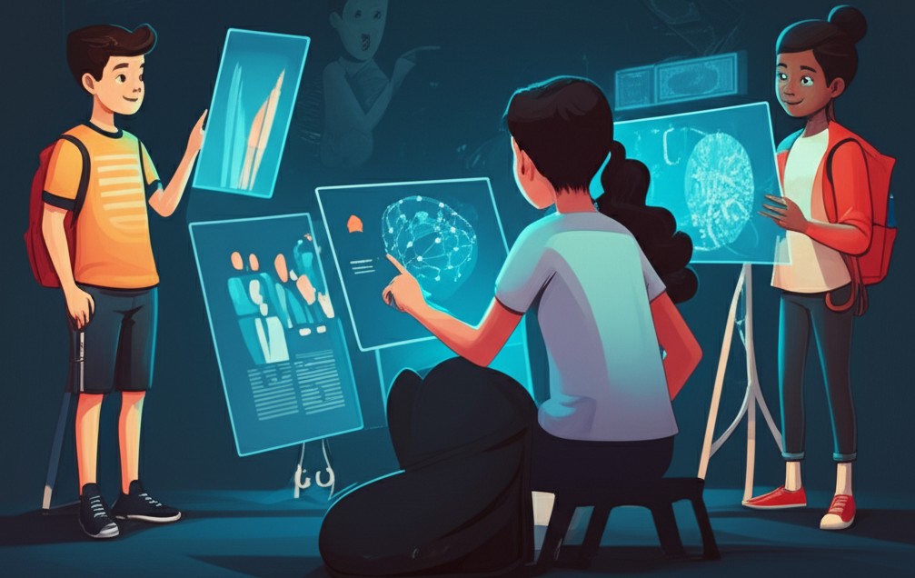 Students using TheStudyBuddy platform